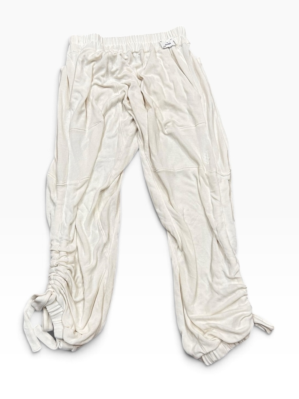 FP Movement White Lightweight Sweat Harem Pants with Ruching S  NEW